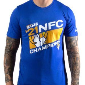 NIKE RAMS SBLVI CONFERENCE CHAMPS SHORT SLEEVE TEE SIZE XL NEW WITH TAGS